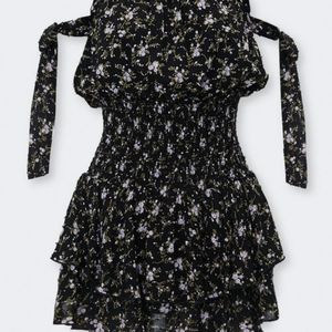 Floral Swiss Dot Skort Romper